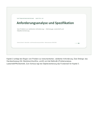02 – Anforderungsanalyse und Spezifikation – Vorschau