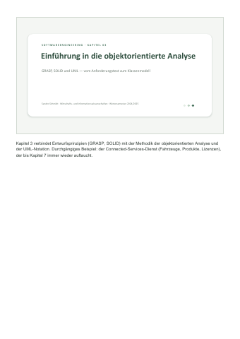03 – Einführung OOA – Vorschau