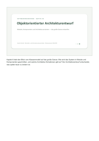 06 – Objektorientierter Architekturentwurf – Vorschau