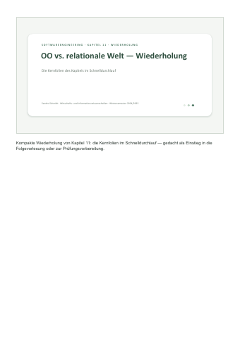 11 – OO vs. relationale Welt (Wiederholung) – Vorschau